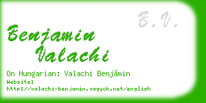 benjamin valachi business card
